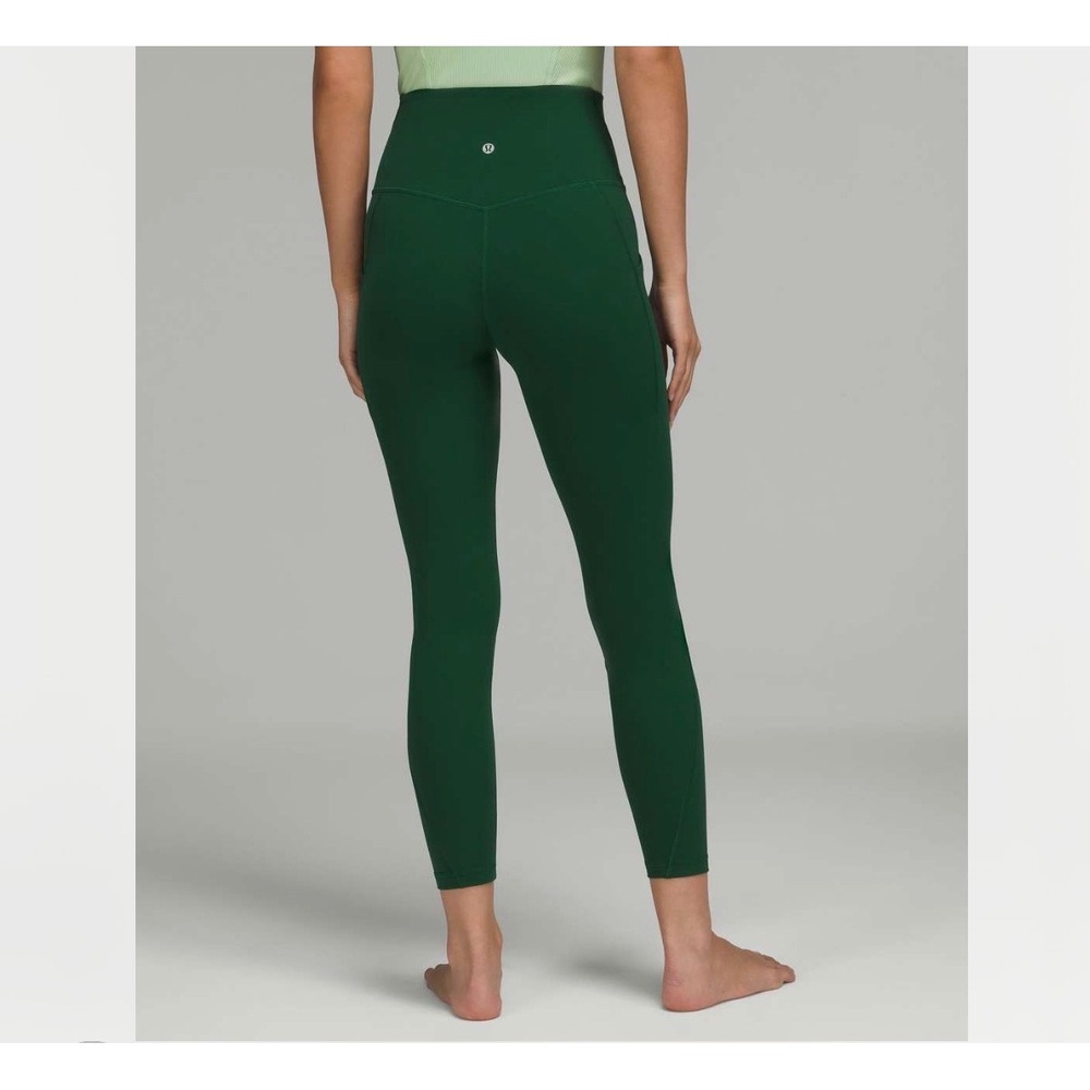 J3 Lululemon Invigorate Align High-Rise Tight 25" Forest Green Legging Pockets 0